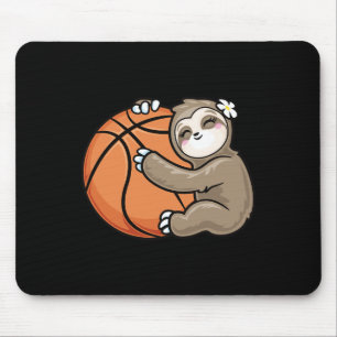 Tapis De Souris Cute Girl Loth Sloth Basketball