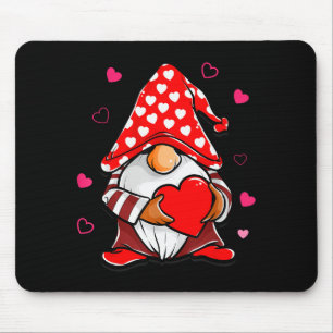 Tapis De Souris Cute Gnome de la Saint-Valentin tenant un ballon e