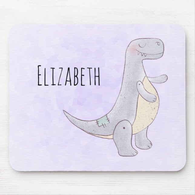 Tapis De Souris Cute Gray Tyrannosaure Rex Dinosaur Toy (Devant)