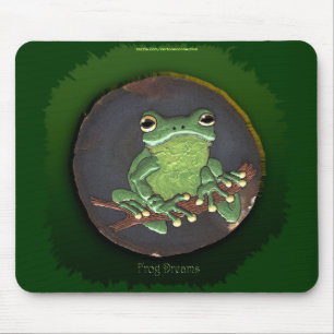 Tapis De Souris Cute Green Tree Grenouille Animaux Amateurs Cadeau