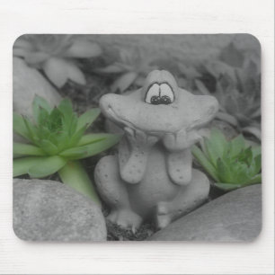 Tapis De Souris Cute Grenouille Jardin Blanc Noir Mousepad