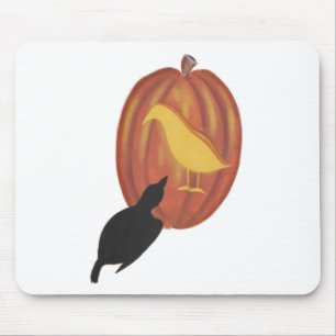 Tapis De Souris Cute Halloween Jack O'Lantern et Crow