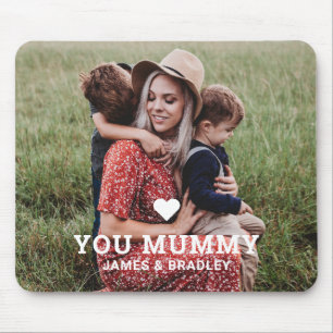 Tapis De Souris Cute Heart Love You Mummy Mother's Day Photo