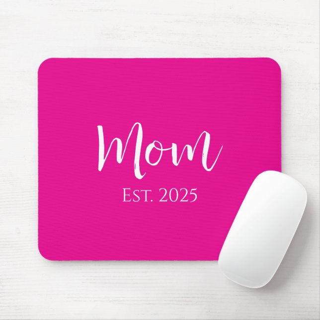 Tapis De Souris Cute Hot Rose Nouvelle Maman Fête des mères (Avec souris)
