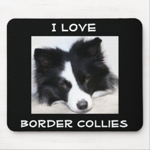 Tapis De Souris Cute I Love Border Collies Puppy Dog Mousepad