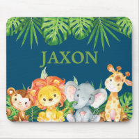 Cute Jungle Animaux Safari Africain Vert Lion