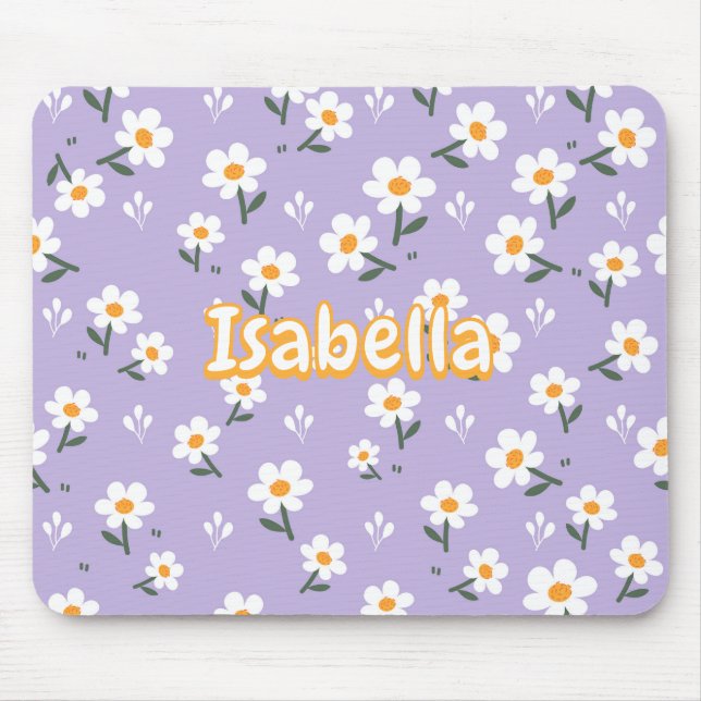 Tapis De Souris Cute Lavender Daisy Mouse Pad for Spring (Devant)