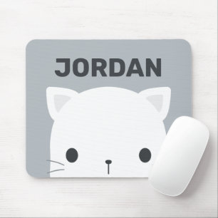 Tapis De Souris Cute Little Cat avec nom personnalisé