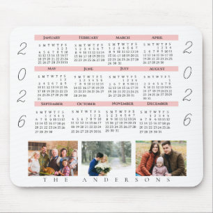 Tapis De Souris Cute Multi Photo 2021 Calendrier Photo famille