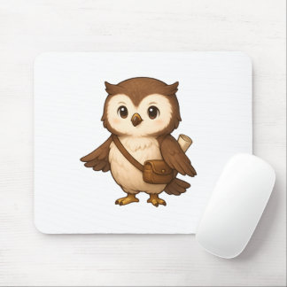 Tapis De Souris Cute Owl Illustration – Okojo and Friends Illust