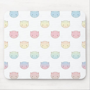 Tapis De Souris Cute Pastel Kitty Chat Façades Motif
