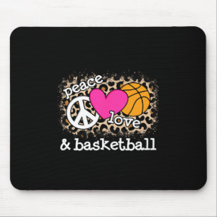 Tapis De Souris Cute Peace Love Basketball Leopard Prince Women Me