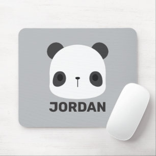 Tapis De Souris Cute petit ours Panda avec nom personnalisé