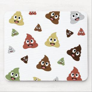 Tapis De Souris Cute Poop émoji drôles idées cadeaux