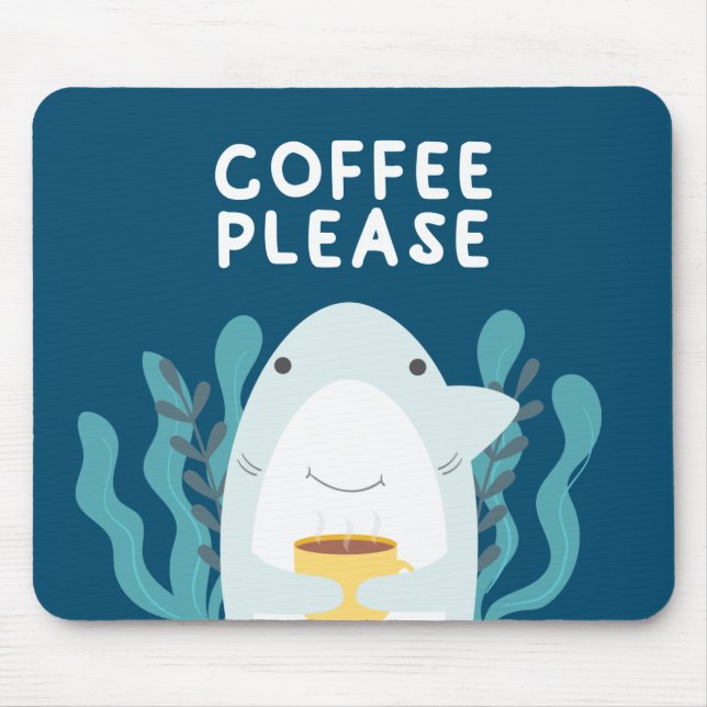 Tapis De Souris Cute requin café (Devant)