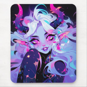 Tapis De Souris Cute rose, noir et blanc Koakuma Little Devil