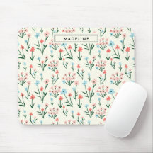 Cute Simple Botanique Rose Bleu Fleur Floral