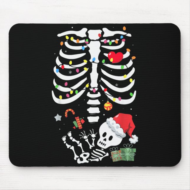 Tapis De Souris Cute Skeleton Baby Xmas Maternity Mom Pregnancy Ch (Devant)