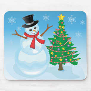 Tapis De Souris Cute Snowman