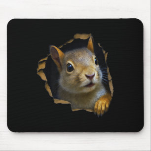Tapis De Souris Cute Squirrel Torn Cloth 3d Graphic Premium