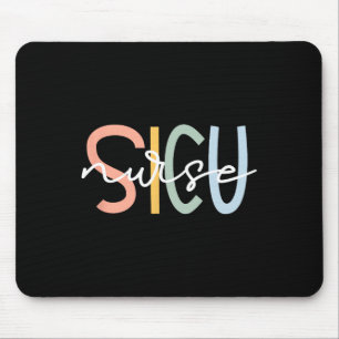 Tapis De Souris Cute Surgical Icu Nurse Sicu Team Co. Blac féminin