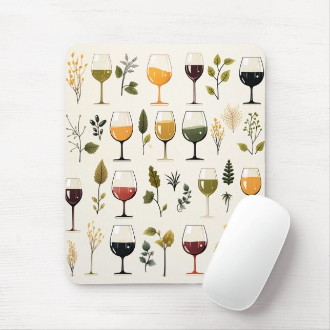 Tapis De Souris Cute tasses à vin mousepad (Avec souris)