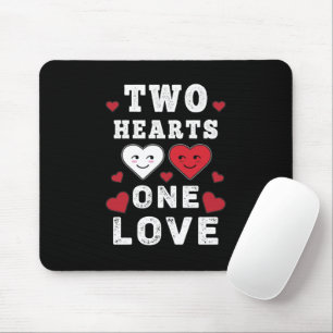 Tapis De Souris Cute Two Hearts One Love Anniversaire Saint-Valent