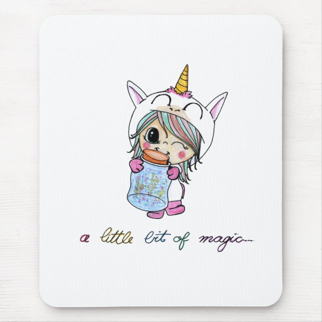 Tapis De Souris Cute Unicorn Magie (Devant)