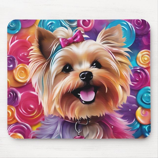 Tapis De Souris Cute Yorkie Mousepad (Devant)