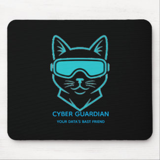 Tapis de souris Cyber Guardian Neon Cat Gaming - T