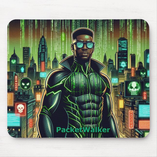 Tapis De Souris Cyber-guerrier Custom Mousepad (Devant)