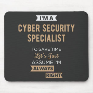 Tapis De Souris Cyber Security Specialist