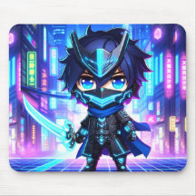 Cyber Slash - Chibi Ninja Bataille Mousepad