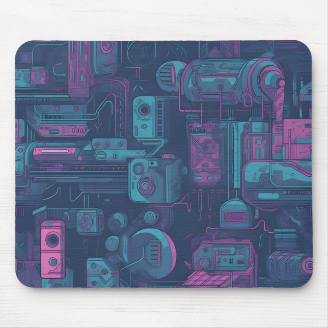 Tapis De Souris Cyberpunk motif transparent (Devant)