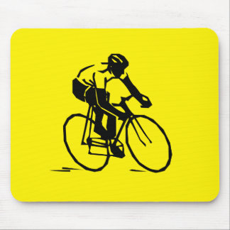 Tapis De Souris Cyclisme jaune