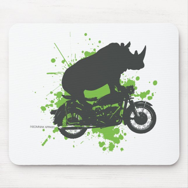 Tapis De Souris Cycliste de rhinocéros (Devant)