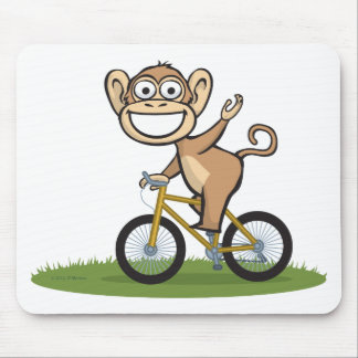 Tapis De Souris Cycliste de singe