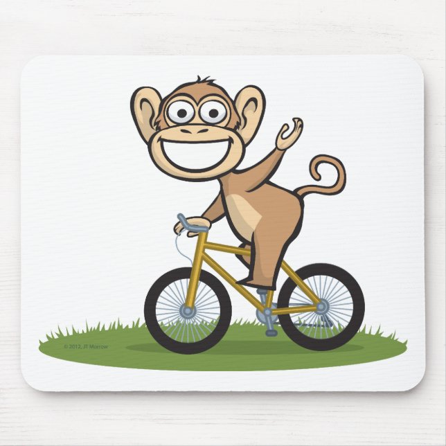 Tapis De Souris Cycliste de singe (Devant)