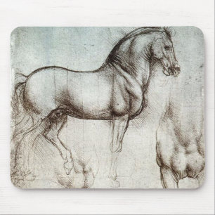 Tapis De Souris Da Vinci Horse Study Renaissance Sketch Art