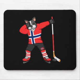 Tapis De Souris Dabbing Bouledogue Français Norvège Supporters de 