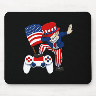 Tapis De Souris Dabbing Patriotic Gamer 4 juillet jeu vidéo Con