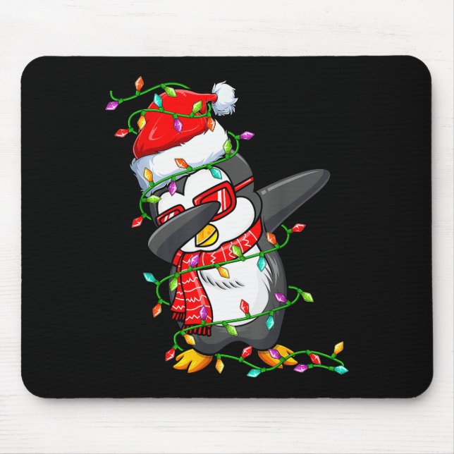 Tapis De Souris Dabbing Penguin Wearing Santa Hat - Penguin Lover  (Devant)