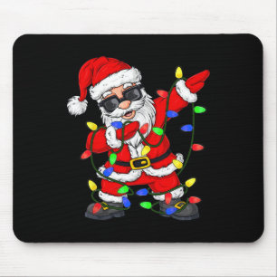 Tapis De Souris Dabbing Père Noël Arbre de Noël Lumières Garçons E