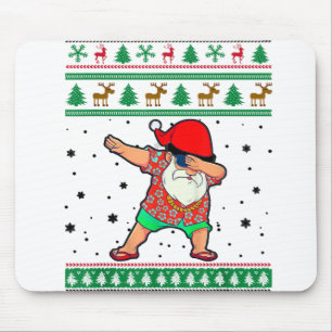 Tapis De Souris Dabbing Père Noël, Vilain Noël Été Tropical Hawa