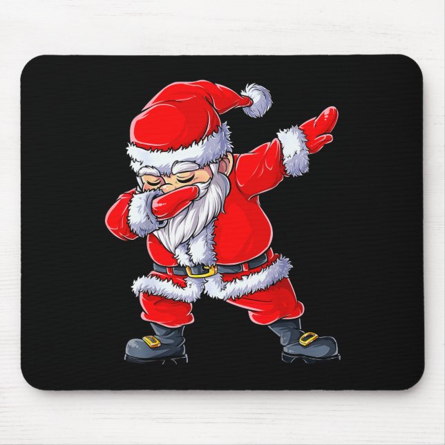 Tapis De Souris Dabbing Santa Claus Christmas Boys Men Funny Xmas  (Devant)