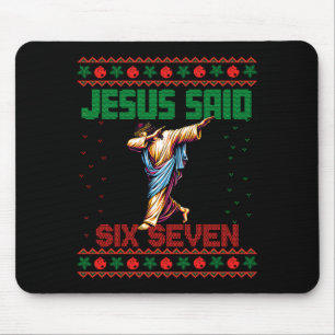 Tapis De Souris Dabbing Santa dit Six Seven 67 Meme Noël dégueulas