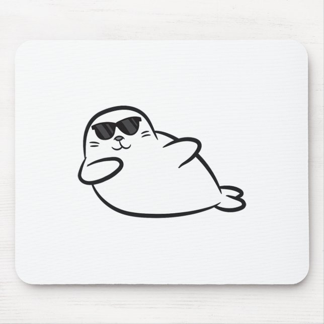 Tapis De Souris Dabbing Seal Danser Seal Cute Seals (Devant)