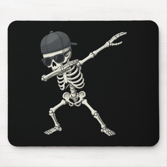 Tapis De Souris Dabbing Skeleton Pirate Halloween Jolly roger pour (Devant)