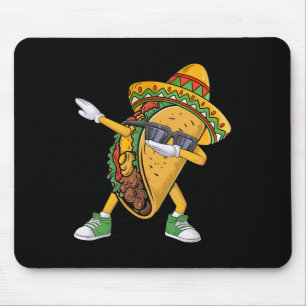 Tapis De Souris Dabbing Taco Cinco De Mayo Drôle Nourriture Mexica