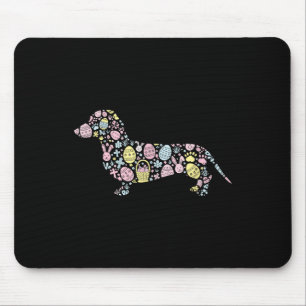 Tapis De Souris Dachshund Bunny Oeuf de Pâques Jour de Pâques Femm